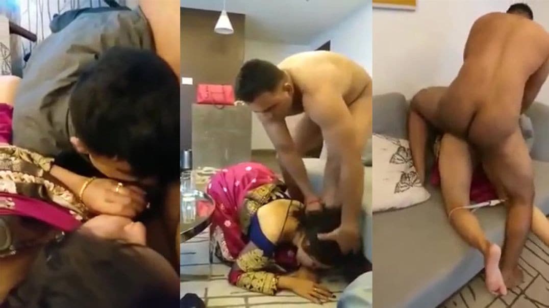 Hotwife Sucking Dick in a Threesome Hardcore Fucked with Dirty Hindi Talking Audio