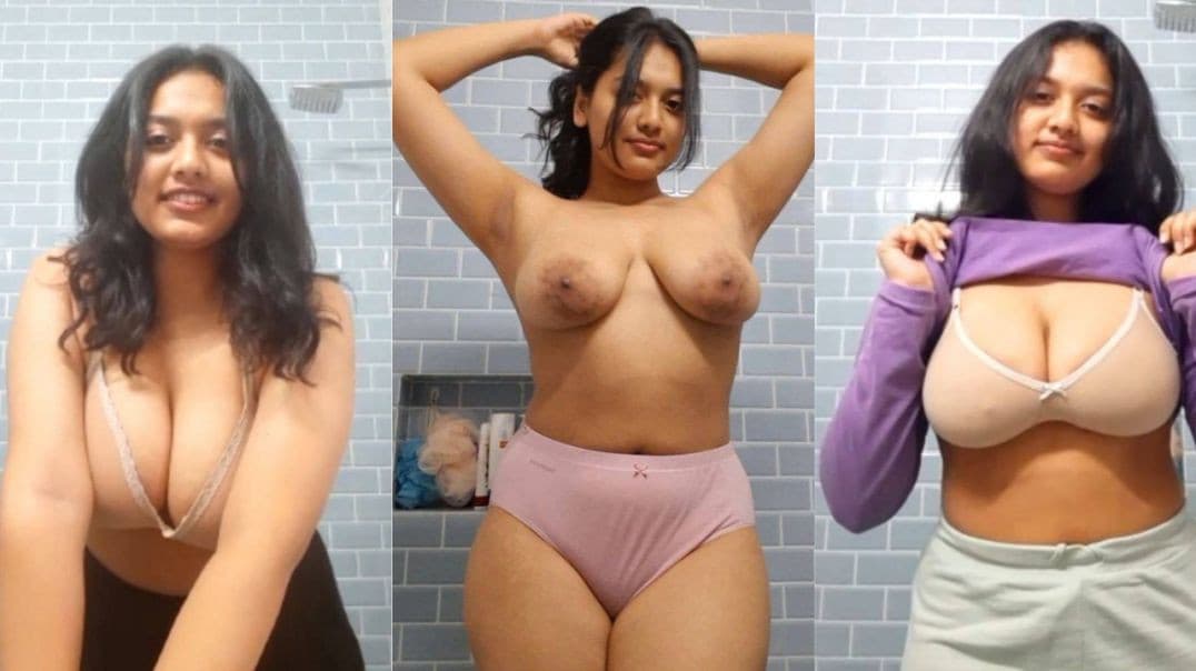 Crazy Big Boobie Desi GF Most Demanded Exclusive Viral Stuff Stripping Full Frontal NUDE with Face & DoggyStyl Fucking Riding