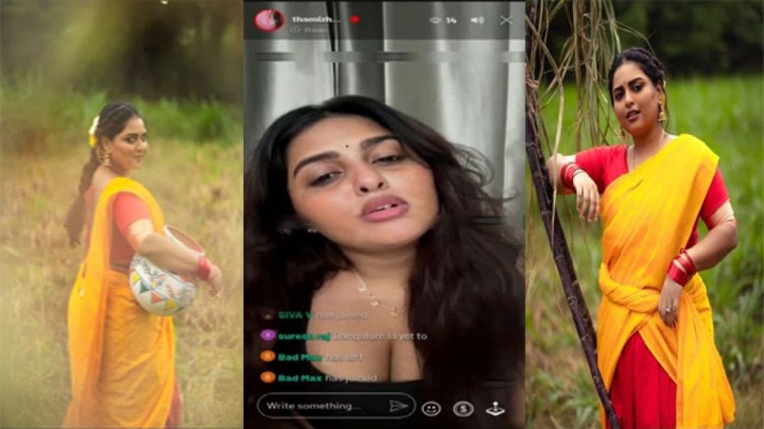 Tamil Insta Fam Tamizhvani Topless Boobs Play