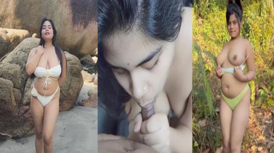 Model Amesha Giving Blowjob Outdoor Bikini Teasing App Content Video