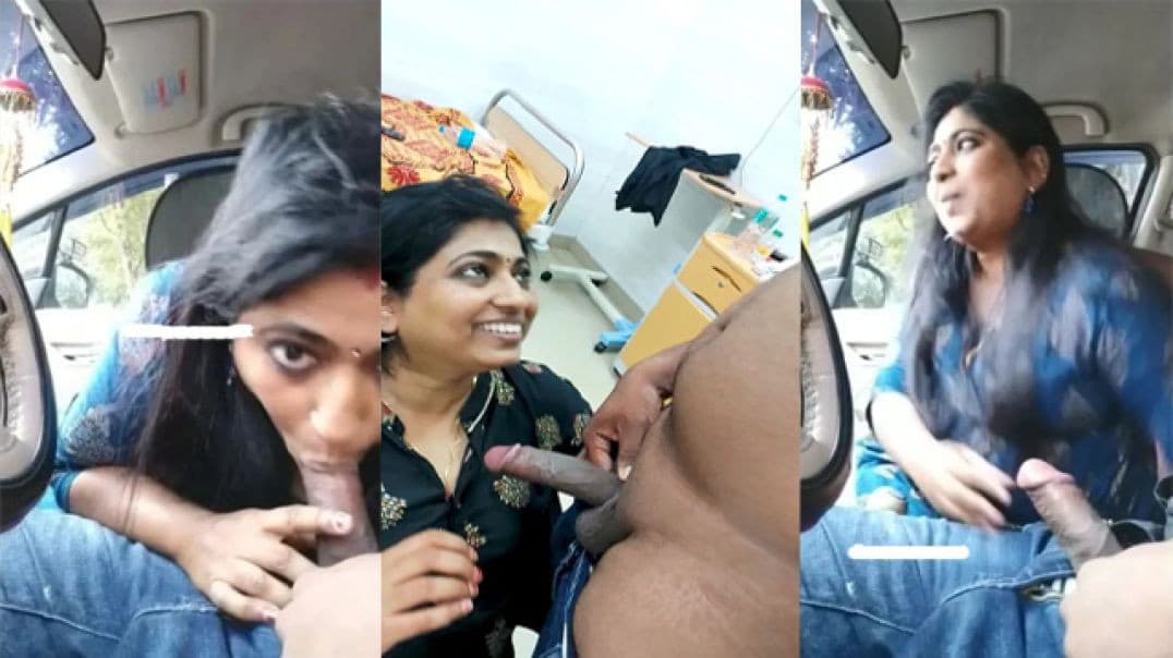 Real Hot Doctor Aunty Affair: Blowjob and Fucking in Car and Hospital Bed