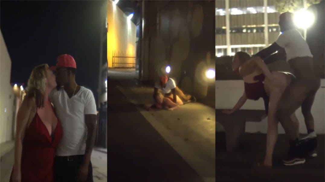 Blonde Milf Fucked in Public by Rizz after Meeting Her at the Club