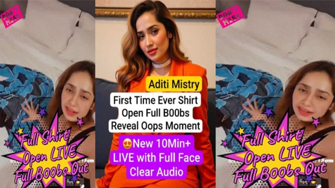 Aditi Mistry First Time Ever Shirt Open Full Boobs Reveal Oops Moment New Live