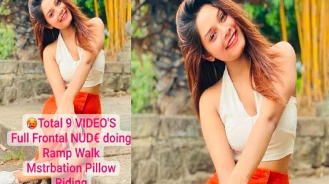 Horny Insta Model Practices Ramp Walk While Boobs Pressing and Masturbating