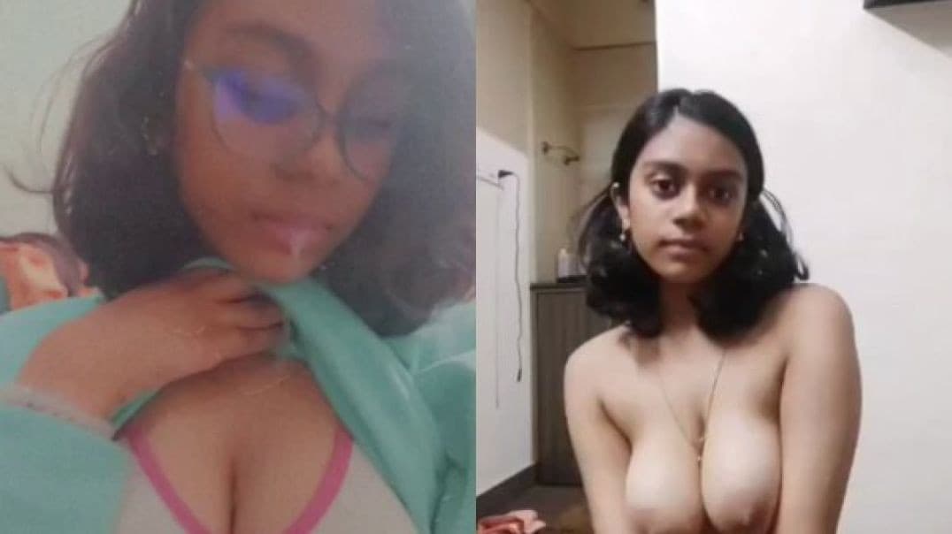 Beautiful Submissive Girl Spitting on Her Boobs and Licking Spit Off the Ground