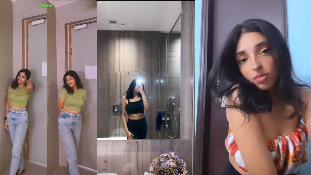 Cute Sexy Mumbai Teen Girl Pressing her Tight Boobs Showing Clean Shaved Pussy Playing with her Pussy Lips