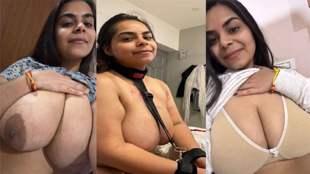 Horny Indian Babe Playing With Her Boobies